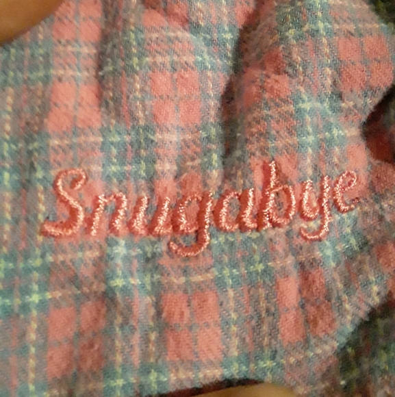 Snugabye Vintage BabyGirl 12M Pnk&Prpl Plaid Onsie - Picture 9 of 11